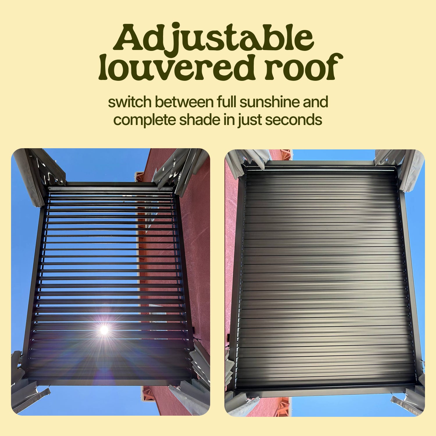 Louvered pergola